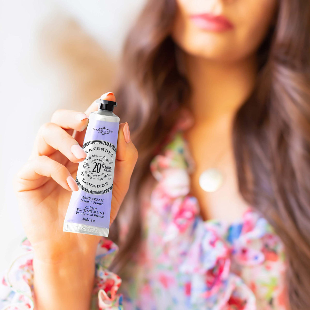 La Chatelaine premium protective hand care cream showing the secure screw cap design and luxury finish
