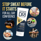 USA imported Certain Dri hand sweat protection cream product description label