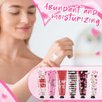 Siifert travel size skin lotion tubes highlighting the portable dimensions and festive graphics