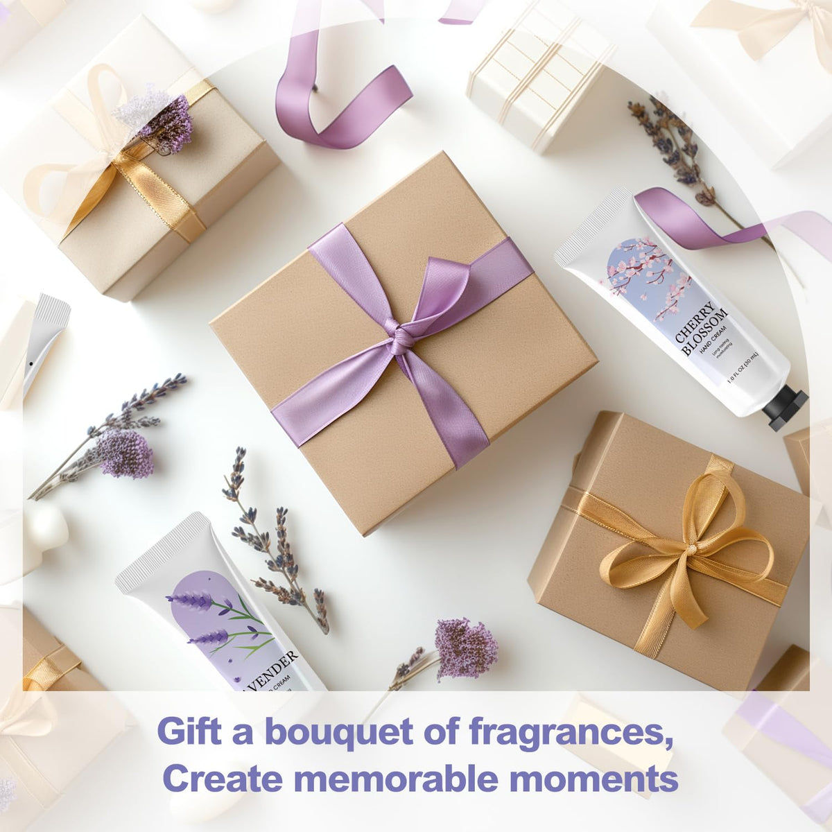 Spa Luxetique premium gift set highlighting the back label with ingredient details and product distribution facts