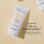 Robanda Retinol Hand Cream text close up showcasing anti wrinkle formula benefits