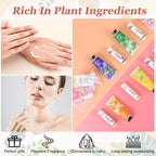 Premium wedding favors featuring travel size moisturizing creams and protective lip balms alongside organza gift bags.