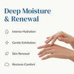 Back of Epielle hand mask packaging showing ingredients