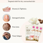 Epielle hydrating hand mask packaging and texture detail