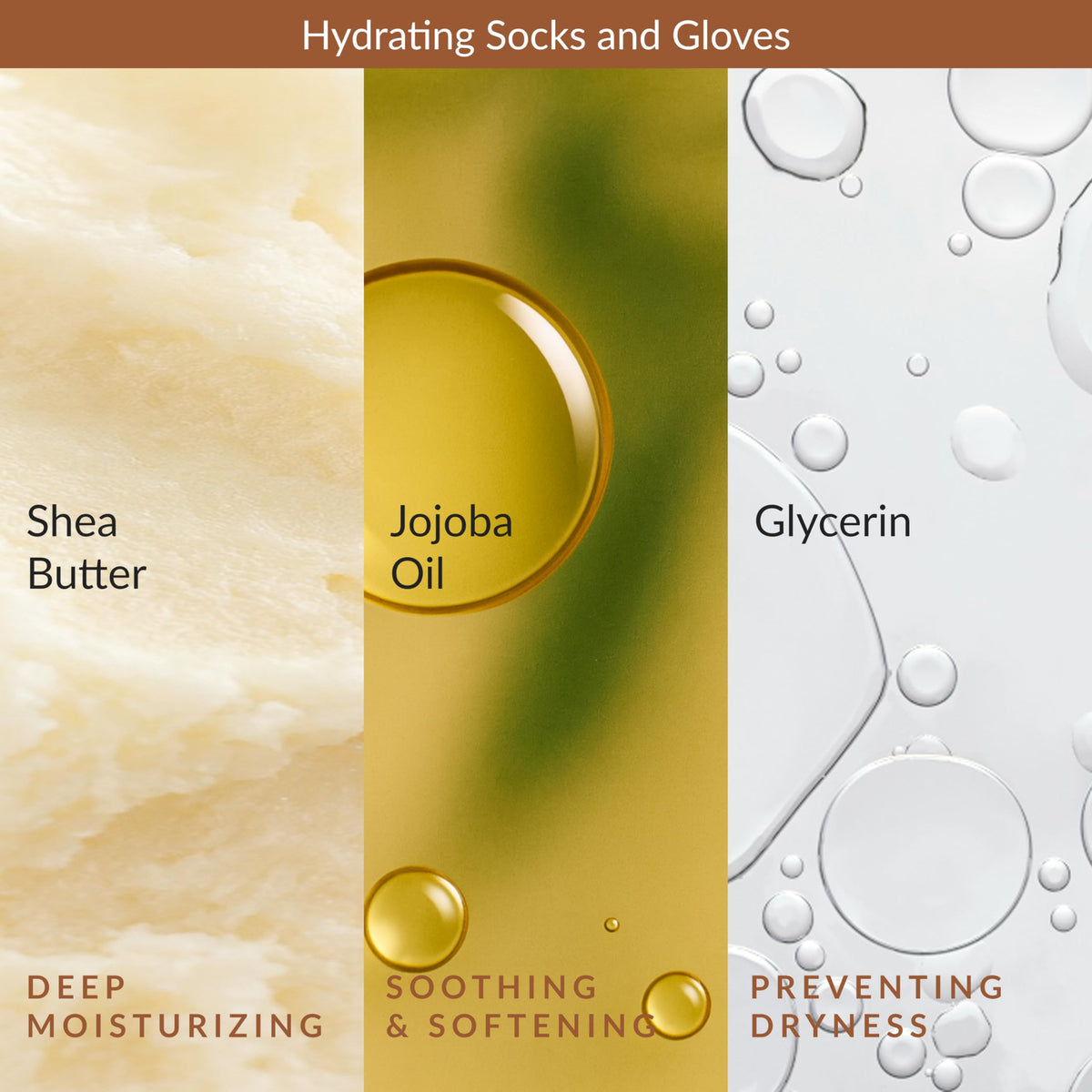 Close up of Epielle hand treatment glove fit and tab