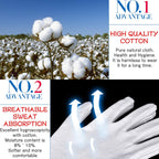 Set of 24 pairs white cotton gloves for home and spa