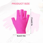 Fingerless nail art gloves with UPF protection