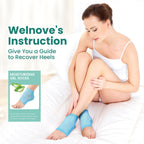 Demonstration of Welnove gel socks for foot care routine