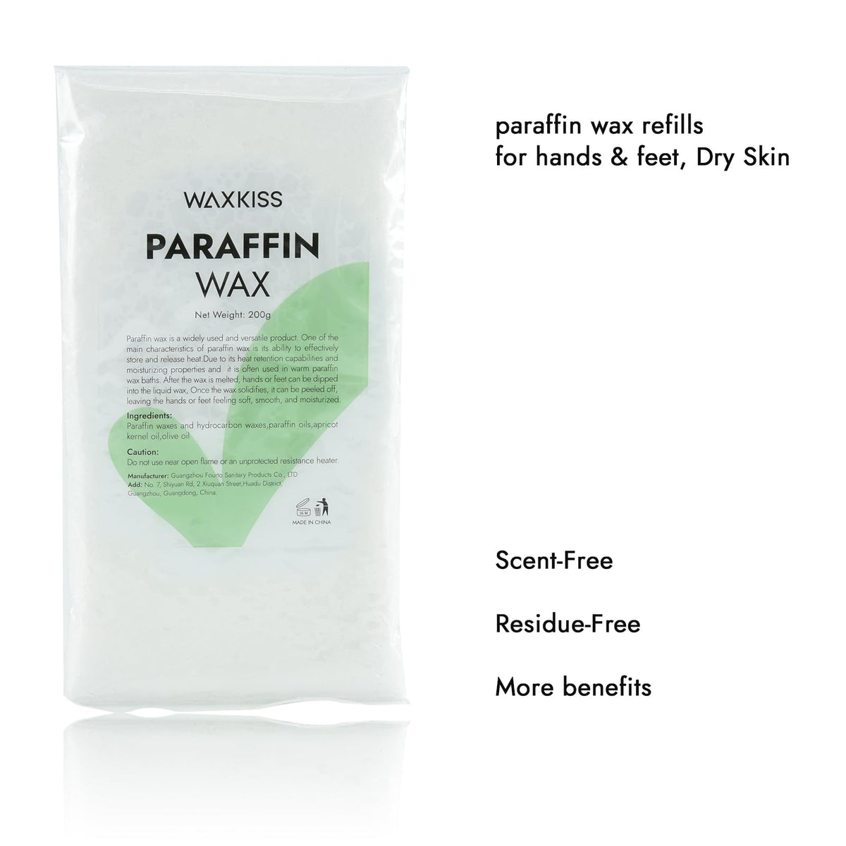 Paraffin wax beads for hand and feet hydration being poured into a professional thermal bath machine