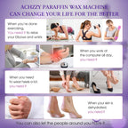 Honed skin texture showing before and after hydration benefits of paraffin bath