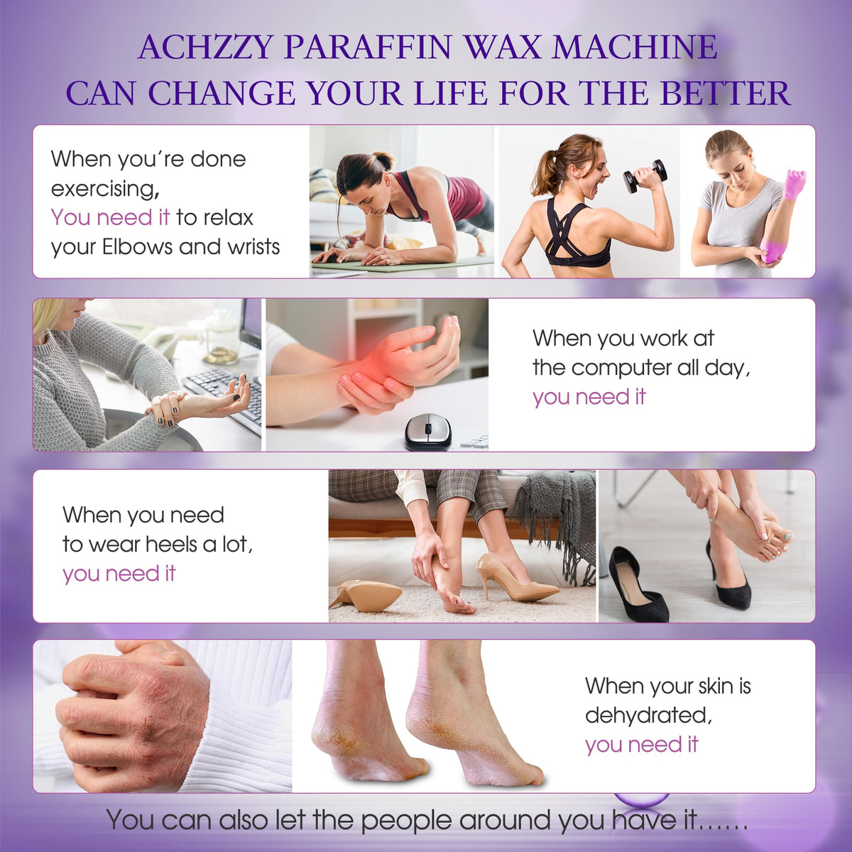 Honed skin texture showing before and after hydration benefits of paraffin bath