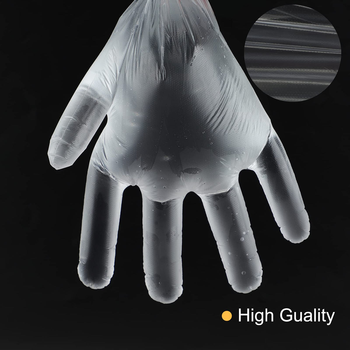 High quality polyethylene hand covers demonstrating ambidextrous loose design fit for women