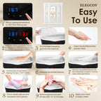 Thermal heat therapy session using elegant paraffin wax bath for muscle fatigue relief