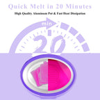 Ejiubas paraffin wax machine filled with melted purple wax for therapy