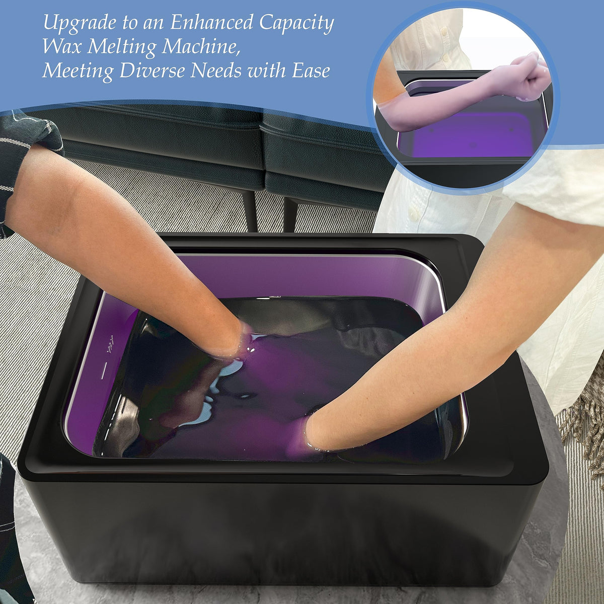 KARITE Paraffin Wax Machine lid and protective grid designed for safe hand and foot treatments.