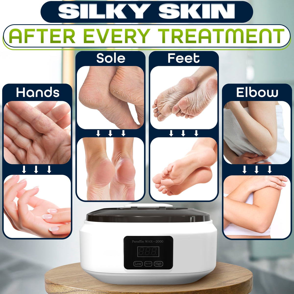 Foot spa thermal therapy application using KETAR paraffin bath machine