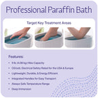 Therabath model TB9 adjustable temperature paraffin bath showing a close up of the safe quick melt indicator switch