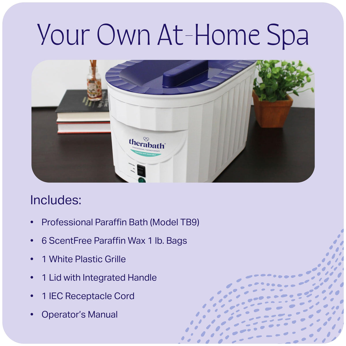 Therabath professional medical grade paraffin wax machine safely liquefying wax in half the traditional time