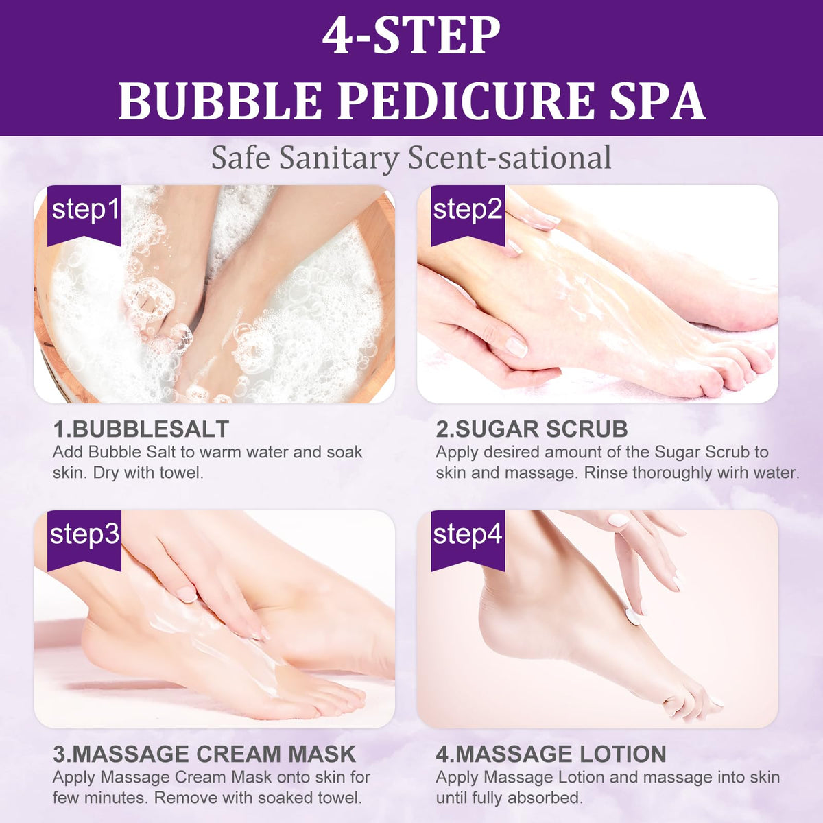 Travel friendly pedicure kit set for dry feet