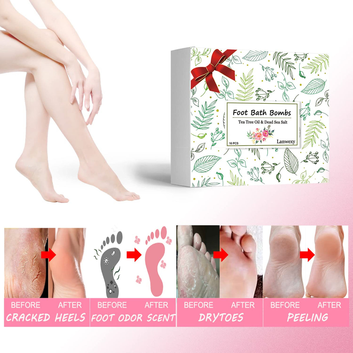 Lanwexy organic foot soak balls in assorted shapes