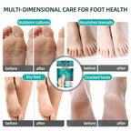 Hand holding Foot Cure tea tree oil foot soak packaging