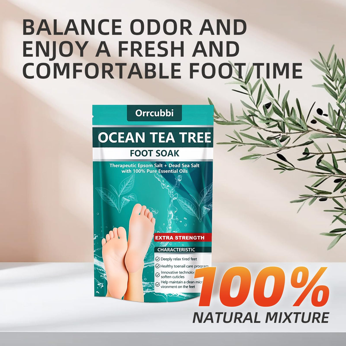 Ingredients label of Foot Cure USA imported foot soak