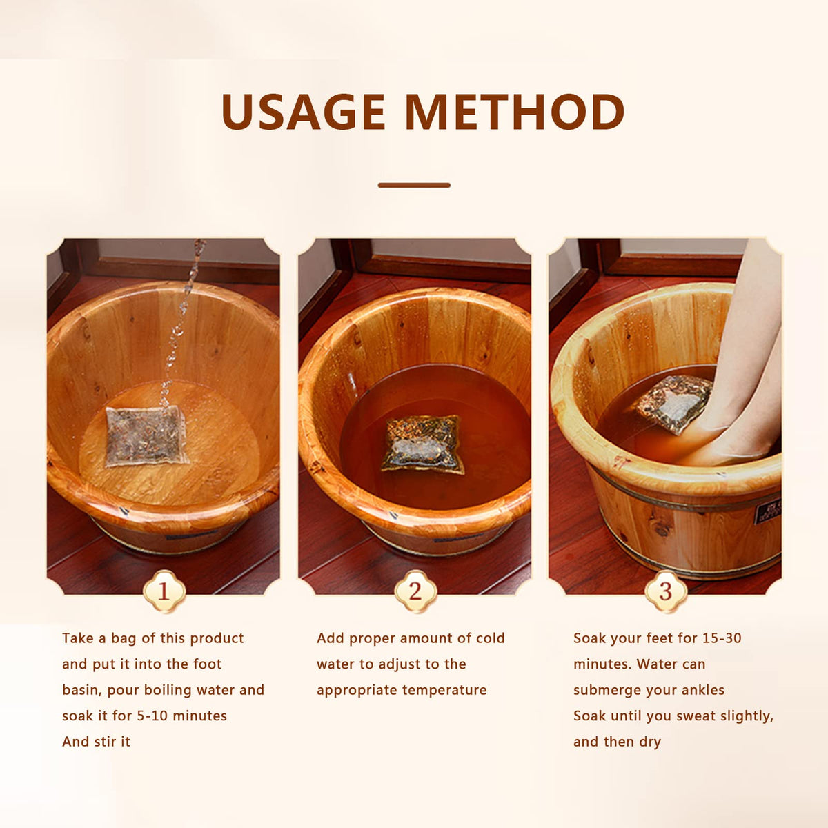 Relaxing home spa foot bath routine with herbal soak