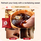 Close up of Chinese herbal foot bath ingredients in bag