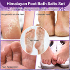 Top view of natural ingredients in Xiweioo foot soak salt