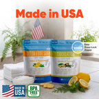 DIY home spa setup with foot soak salt pouch