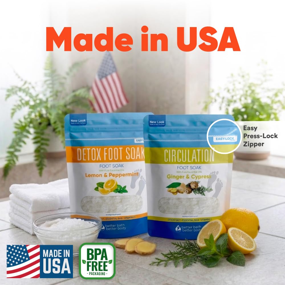 DIY home spa setup with foot soak salt pouch