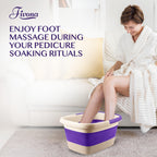 Fivona pedicure soaking tub being held by sturdy handle