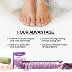 Person soaking feet in water using Xiweioo salt kit