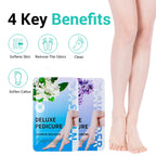 Applying foot soak for soft feet at home