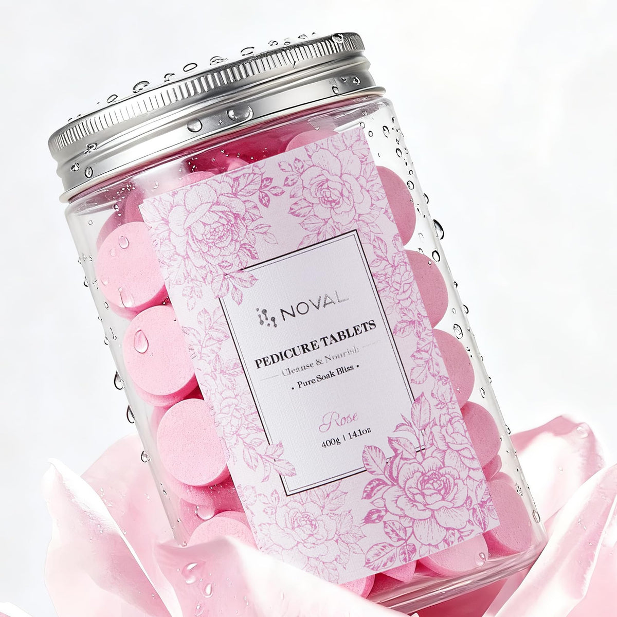Noval rose scented tablets for home pedicure routine