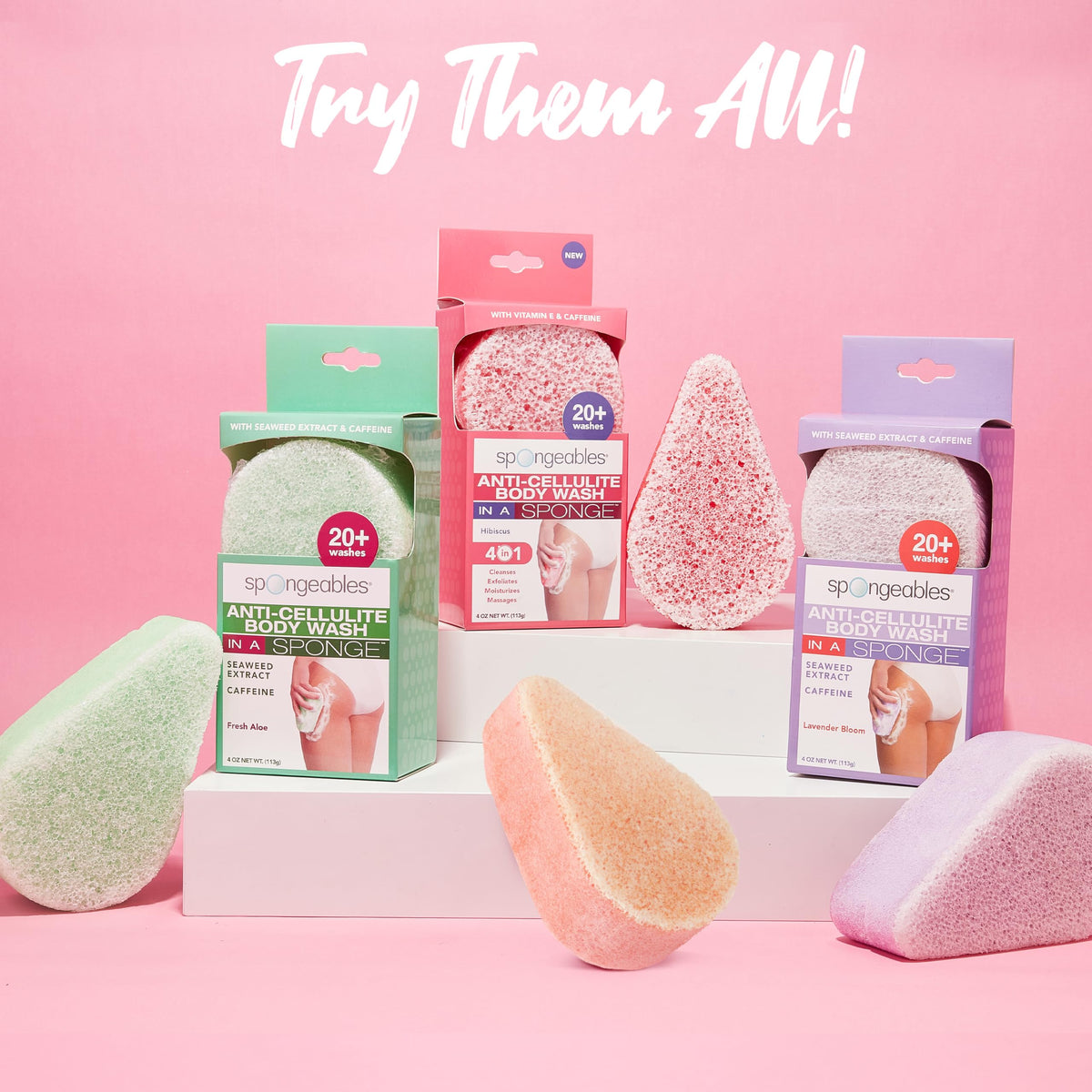 Spongeables Pedi Scrub Foot Buffer producing rich lather under running water