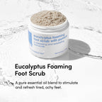 LATHER foot scrub with natural pumice stone for cracked heel repair