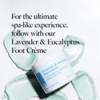 Gentle exfoliating foot scrub cream being applied to heels for deep exfoliation
