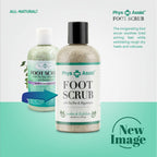 Cooling foot scrub for home pedicure and circulation boost