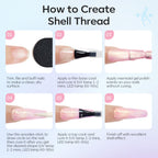Swatches of Modelones 6 color pearl magnetic gel polish