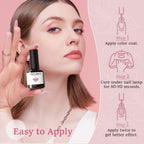 Swatch demonstration of Modelones nude pink gel polish collection