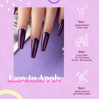Hand model wearing Beetles Grape Vine gel polish colors