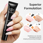 Modelones 3D gel texture demonstration on nail tip