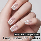 Beautiful nail art design using magnetic cat eye gel