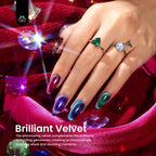 Beetles velvet cat eye gel polish swatches on nails