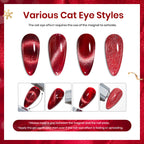 Applying cat eye nail art with Beetles gel polish