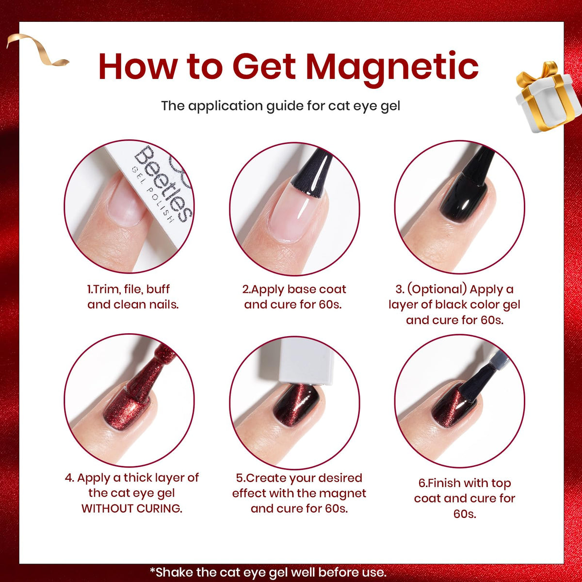 Beetles Cat Eye Sparkle Gel Kit for professional manicure