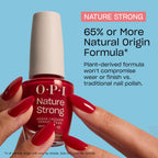 Applying OPI high gloss top coat on fingernails