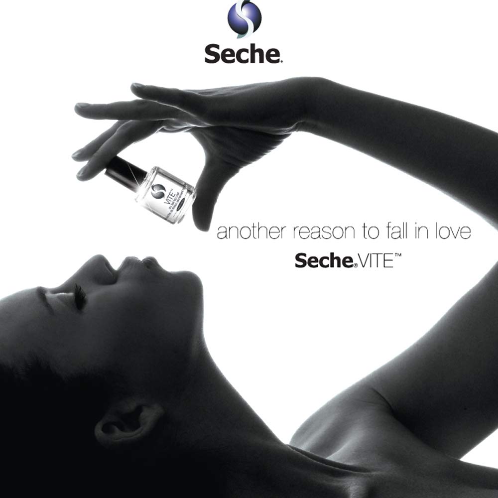 High gloss Seche Vite top coat product branding
