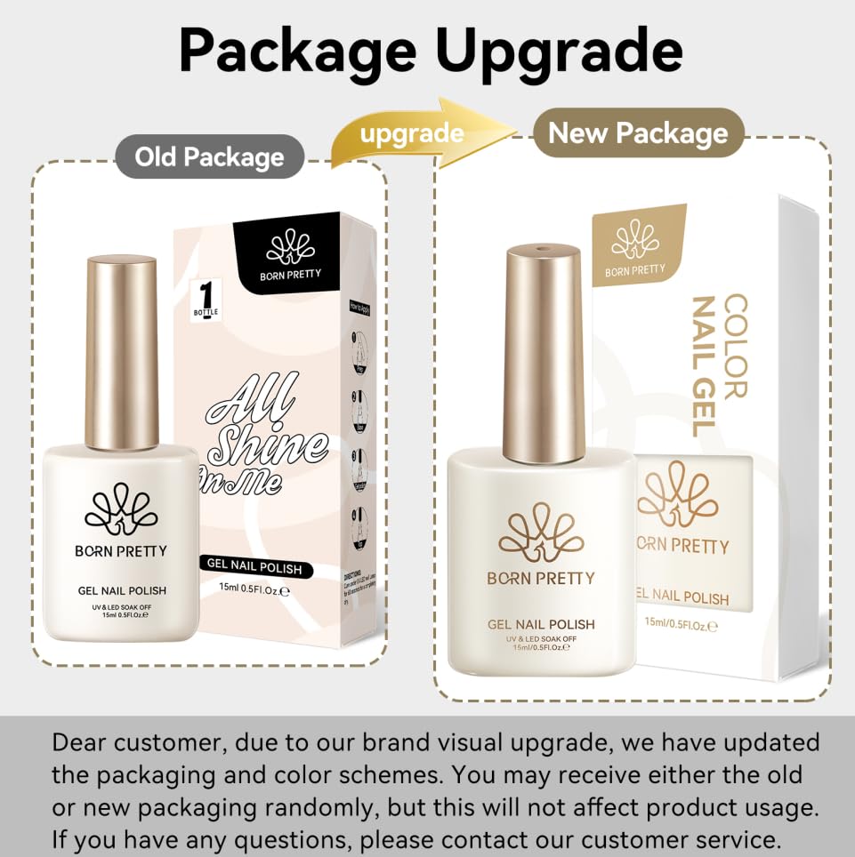 Born Pretty 15ml gel polish bottle packaging